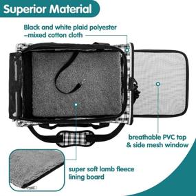 img 2 attached to EXPAWLORER Airline Approved Large Cat Carrier - 17 inch, Waterproof, Escape-Proof Soft-Sided Pet Carrier with Comfortable Pad - Ideal for Medium to Large Cats, Small Dogs, and Puppies