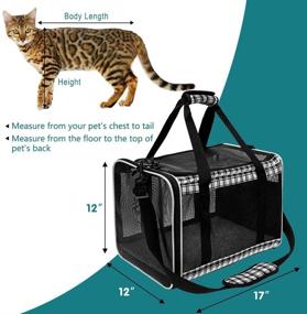 img 3 attached to EXPAWLORER Airline Approved Large Cat Carrier - 17 inch, Waterproof, Escape-Proof Soft-Sided Pet Carrier with Comfortable Pad - Ideal for Medium to Large Cats, Small Dogs, and Puppies