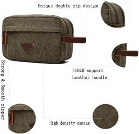 img 2 attached to 🎒 Fantasylinen ArmyGreen Travel Toiletry Bag: Perfect for Men and Women, Makeup, Shaving Kit & Grooming Tools - Ideal for Travel, Daily Use & Birthday Present