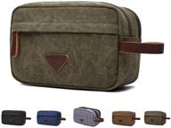 🎒 fantasylinen armygreen travel toiletry bag: perfect for men and women, makeup, shaving kit & grooming tools - ideal for travel, daily use & birthday present logo