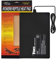 🐢 ipower 8x12 reptile heat mat: perfect under tank heater for various terrarium pets (snake, spider, tarantula, hermit crab, turtle) - black логотип