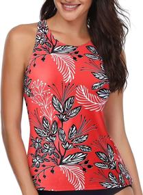 img 2 attached to Holipick Tankini Swimsuit Printed Swimwear Women's Clothing for Swimsuits & Cover Ups