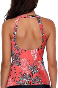 img 3 attached to Holipick Tankini Swimsuit Printed Swimwear Women's Clothing for Swimsuits & Cover Ups