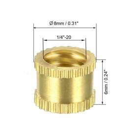 img 2 attached to Uxcell Knurled Threaded Insert Embedment Hardware for Nails, Screws & Fasteners