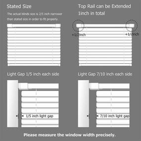 img 2 attached to 🪟 No Drill 1" Aluminum Horizontal Mini Blinds Shades for Windows - LazBlinds, Cream, Size 35"W x 64"H, Inside Installation, Light Filtering