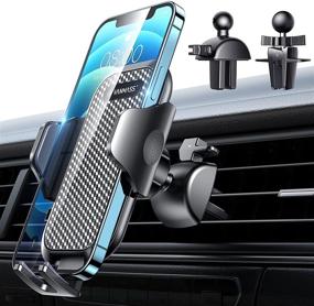 img 4 attached to 📱 2021 Upgraded VANMASS Car Vent Phone Holder Mount - Compatible for iPhone 13 Pro Max 12 11 X Xr Xs 8 7 Plus Mini Se Android Mobile Cell Smartphone - Universal Handsfree Clamp Cradle