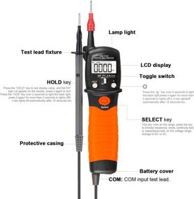 img 3 attached to HOLDPEAK HP-38B Pen Type Digital Multimeter: Voltage Tester with 2000 Counts, Data Hold, Backlit Display, Flashlight, and Diode Test capabilities for Measuring Voltmeter Resistance