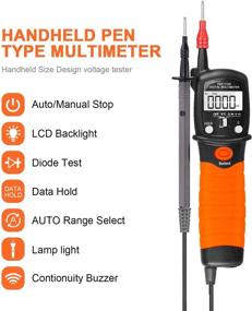 img 2 attached to HOLDPEAK HP-38B Pen Type Digital Multimeter: Voltage Tester with 2000 Counts, Data Hold, Backlit Display, Flashlight, and Diode Test capabilities for Measuring Voltmeter Resistance