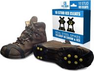 ⛄️ enhance winter safety with quik solve ice snow traction shoe boot cleats – non-slip gripper spikes logo