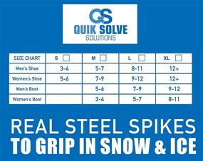 img 3 attached to ⛄️ Enhance Winter Safety with Quik Solve Ice Snow Traction Shoe Boot Cleats – Non-Slip Gripper Spikes