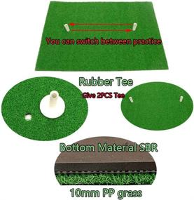 img 2 attached to 🏌️ Wosofe Golf Hitting Mat: 16"x24" Rubber Tee Holder for Residential Practice – Portable & Durable Indoor/Outdoor Golf Training Mat