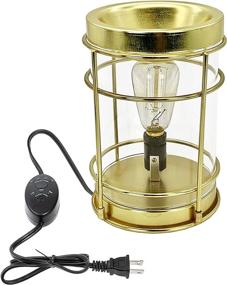 img 2 attached to 🕯️ Vintage Bulb Electric Candle Warmer with Timer: Gold Plug-In Fragrance Warmer for Scented Wax Melts, Cubes, Tarts - Rustic Home Décor, Office, Gifts