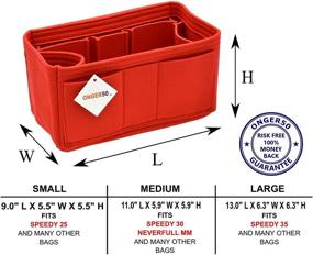 img 3 attached to 👜 Felt Handbag Organizer Insert - Storage Shaper Bag for Handbag, Tote, and Purse