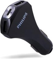 автомобильное зарядное устройство philips 27w usb-c, 42w для iphone 12/11 pro max xs 🔌 xr x 8, ipad pro air mini, macbook air, samsung galaxy s21 s10 s9 plus логотип