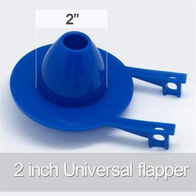 img 1 attached to 🚽 Toilet Flapper Replacement 2 inch (2 Pack) - Universal for American Standard Toilets, Easy to Install with Stainless Chain & Long Lasting Rubber - Water Saving Solution for Leaking Flappers, Fits 2'' Flush Valve