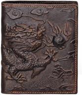 genuine leather wallet with decorative credit pattern - a must-have for men's accessories logo