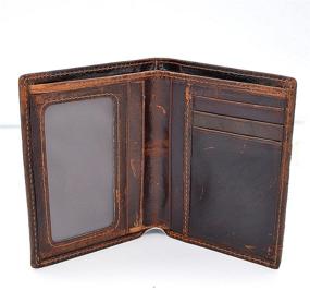 img 2 attached to Genuine Leather Wallet with Decorative Credit Pattern - A Must-Have for Men's Accessories