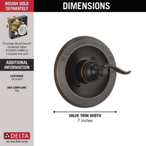 img 2 attached to 🚿 Enhanced Delta Faucet Windemere 14 Series Single-Function Shower Handle Valve Trim Kit in Oil Rubbed Bronze (BT14096-OB, Valve Not Included)