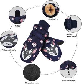 img 3 attached to 🧤 Miaowoof Toddler Waterproof Thinsulate Mittens for Boys - Essential Accessories