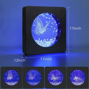 img 3 attached to 🦋 GZOKMOG 3D Butterfly Night Light: Timer, Touch & Remote Control, Rechargeable Dimmable Room Decor Nightlight - Perfect Christmas Gift for Kids (Blue)