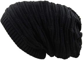 img 3 attached to 🧢 Stylish RW Rasta Stretch Long Beanie Hats: Trendy and Comfy Headwear for All