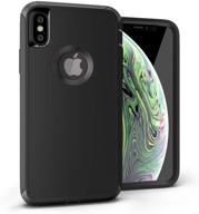 📱 premium iphone xs case - viero defender heavy duty protective armor with impact resistance, full military protection, belt clip holster, kickstand - iphone 10 cover (black) logo