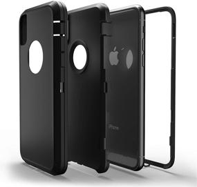 img 1 attached to 📱 Premium iPhone Xs Case - Viero Defender Heavy Duty Protective Armor with Impact Resistance, Full Military Protection, Belt Clip Holster, Kickstand - iPhone 10 Cover (Black)