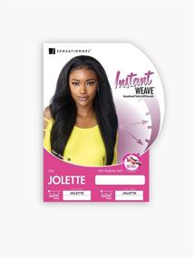 img 3 attached to 💁 Синтетическая полупарик Instant Weave JOLETTE (1B) от Sensationnel: Улучшите свой образ с натуральным стилем.