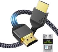 maxonar 8k hdmi cable 10ft - certified 48gbps ultra high speed hdmi 2.1 cord for 8k60, 4k120, earc, rtx 3090, hdcp 2.2&2.3, dolby - compatible with playstation 5/ps5, xbox series x, roku/fire/sony/lg cx tv logo