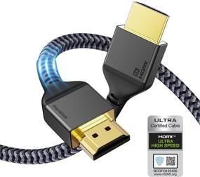 img 4 attached to Maxonar 8K HDMI Cable 10FT - Certified 48Gbps Ultra High Speed HDMI 2.1 Cord for 8K60, 4K120, eARC, RTX 3090, HDCP 2.2&2.3, Dolby - Compatible with Playstation 5/PS5, Xbox Series X, Roku/Fire/Sony/LG CX TV