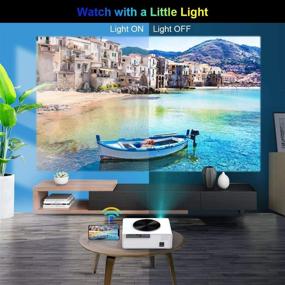 img 1 attached to 🎥 WiMiUS Upgrade K3: 4K 5G WiFi Projector with 340 ANSI Lumens for Indoor/Outdoor Movie & Home Theater - Native 1920x1080 LED Display & 500" Zoom Support