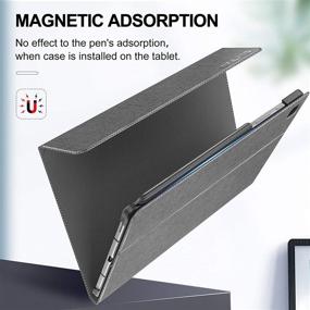 img 2 attached to 📱 Infiland Gray Galaxy Tab S6 Lite Case - Multi-Angle Stand, Compatible with Samsung Galaxy Tab S6 Lite 10.4 inch SM-P610/P615 2020 Release Tablet, Auto Wake/Sleep Feature