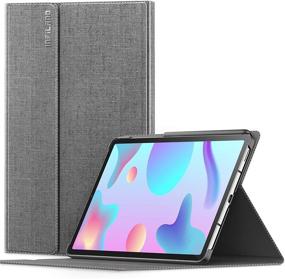 img 4 attached to 📱 Infiland Gray Galaxy Tab S6 Lite Case - Multi-Angle Stand, Compatible with Samsung Galaxy Tab S6 Lite 10.4 inch SM-P610/P615 2020 Release Tablet, Auto Wake/Sleep Feature