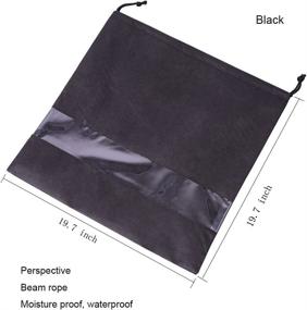 img 2 attached to 🖼️ Highly Breathable Perspective Non Woven Drawstring Windows Black - Enhancing Aesthetic Appeal
