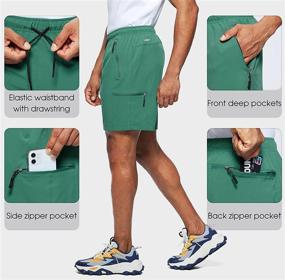 img 1 attached to 🩳 Viodia Men's Quick Dry Hiking Cargo Shorts - Stretch Lightweight Workout Shorts for Men, Perfect for Fishing & Athletics, with Multiple Pockets