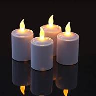 🕯️ enhance your ambience with mr. light pearl white finish flickering amber led votives - set of 4 with electronic timers logo