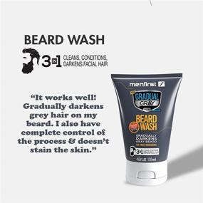 img 1 attached to 🧔 Efficient White Beard Color Reduction: MENFIRST Gradual Gray Darkening Beard Wash Shampoo for Men