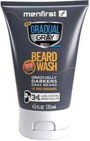 img 4 attached to 🧔 Efficient White Beard Color Reduction: MENFIRST Gradual Gray Darkening Beard Wash Shampoo for Men