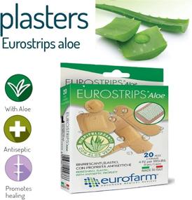 img 3 attached to Eurostrips Aloe Adhesive Bandages Assorted Sizes with Aloe Vera Central Pad (20 pcs), Breathable, Hypoallergenic & Ideal for Sensitive Skin