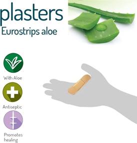 img 1 attached to Eurostrips Aloe Adhesive Bandages Assorted Sizes with Aloe Vera Central Pad (20 pcs), Breathable, Hypoallergenic & Ideal for Sensitive Skin