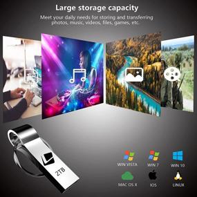 img 3 attached to 💿 HOTONLY 2TB USB Flash Drive: Ultra Large Data Storage Thumb Drive with Keychain - High Speed USB Memory Stick for Portable and Secure Data Transfer