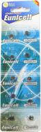 🔋 pack of 10 eunicell ag0 / 379a / lr63 / lr521 button cell batteries | 1.5v | long shelf life | zero mercury | expiry date included logo