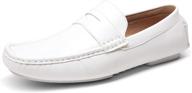 👞 stylish and lightweight vostey loafers for effortless driving - white01 logo