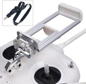 img 4 attached to 📱 O'woda Extended Holder for DJI Phantom 3 Standard - Adjustable Stand & Neck Strap Lanyard - Smartphone & Tablet Mount Bracket Kit