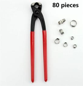 img 2 attached to 🔧 Leberna 304 Stainless Steel Stepless Single Ear Hose Clamps with Pincers Crimper Tool - 80 Pcs Kit for Securing Pipe Hoses Automotive, Cinch Rings, Pinch Clamp - Crimp Clamp Assortment PEX Crimping 7-21mm