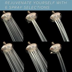 img 3 attached to ShowerMaxx Luxury Spa Series - Adjustable High Pressure Shower Head with 6 Spray Settings, 4.5 inch size, Polished Brass/Gold Finish - MAXXimize Your Showering Experience