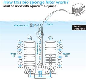 img 1 attached to Hygger Sponge Filter for Aquarium - Dual Sponge Media, 4 Biochemical Sponges, 1 Bag of Filtered Ceramic Balls - Ultra Quiet Fish Tank Filter (S/M)