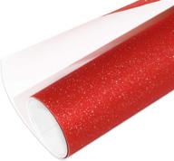 🎄 christmas decoration craft vinyl: glitter red permanent adhesive vinyl - 1x5ft, compatible with cameo and other cutters, ideal for home decor logo