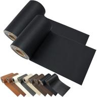 leather repair patch tape kit for couches 2packs 4x60inch adhesive for leather vinyl couch furniture sofa car seat belts handbags jackets first aid patch (black) logo