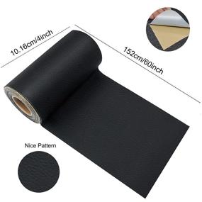 img 1 attached to Leather Repair Patch Tape Kit For Couches 2Packs 4X60Inch Adhesive For Leather Vinyl Couch Furniture Sofa Car Seat Belts Handbags Jackets First Aid Patch (Black)